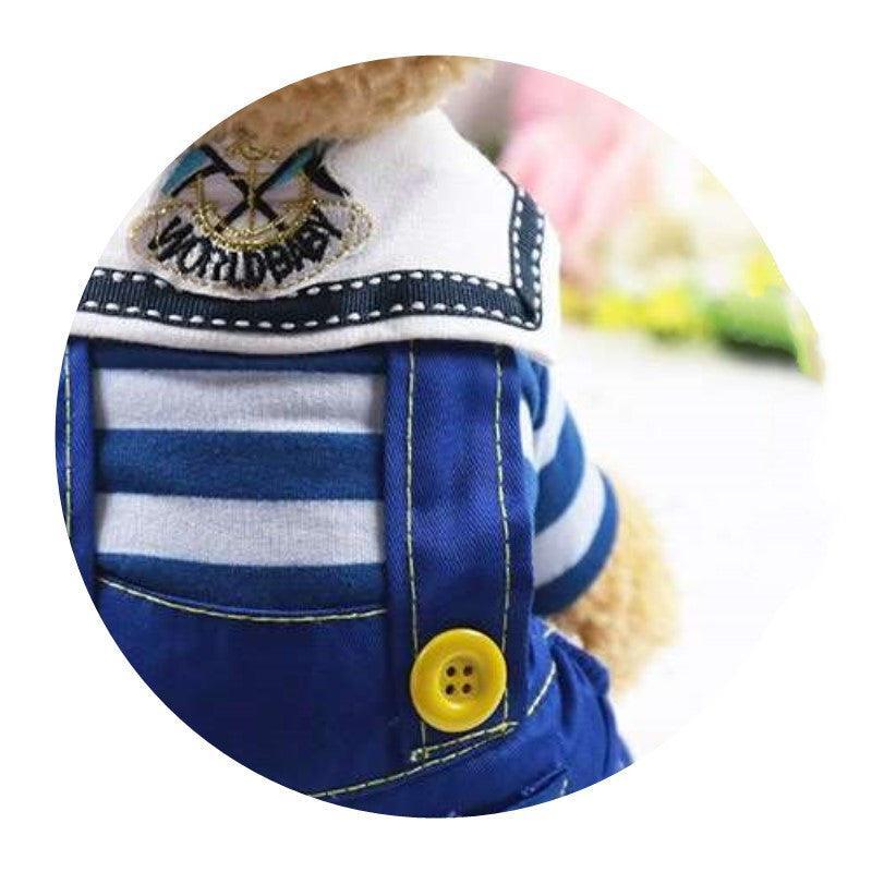 Denim Four - Legged Pet Dog Clothes: Casual Style For All Genders - Dog Hugs Cat