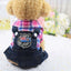 Denim Four - Legged Pet Dog Clothes: Casual Style For All Genders - Dog Hugs Cat