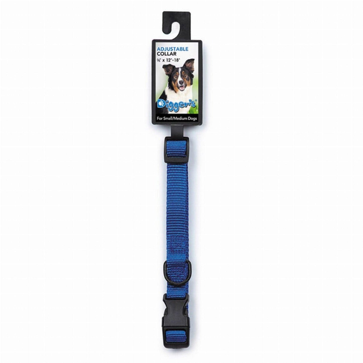 DGR Adjustable 1 - Inch Black Dog Collar - Dog Hugs Cat