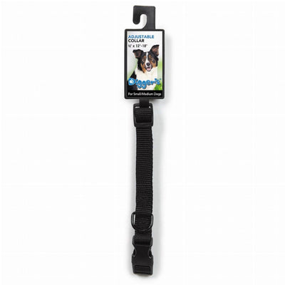 DGR Elegant Adjustable Black Collar 5/8in - Dog Hugs Cat