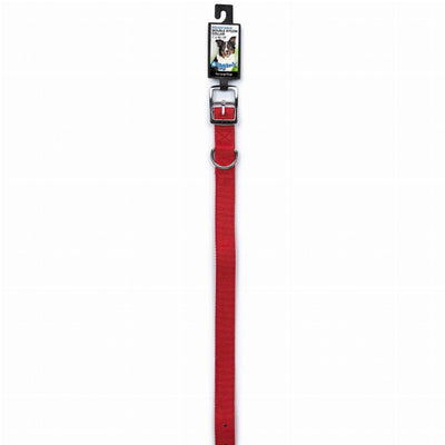 Diggers Red Double Nylon Collar 1in x 18in - Dog Hugs Cat