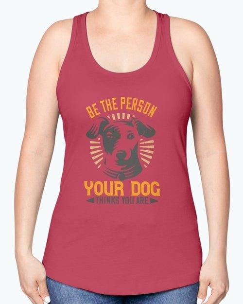 Dog Lover's Racerback Tank in Cotton - Poly Blend - Dog Hugs Cat