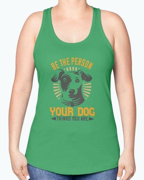 Dog Lover's Racerback Tank in Cotton - Poly Blend - Dog Hugs Cat