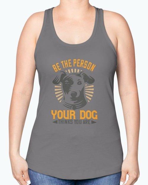 Dog Lover's Racerback Tank in Cotton - Poly Blend - Dog Hugs Cat