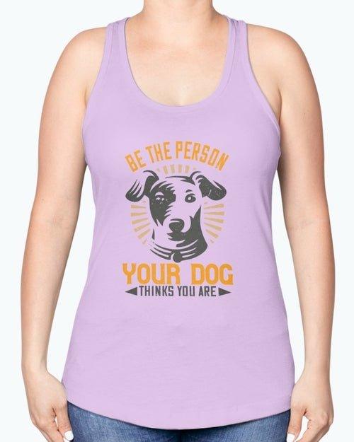 Dog Lover's Racerback Tank in Cotton - Poly Blend - Dog Hugs Cat