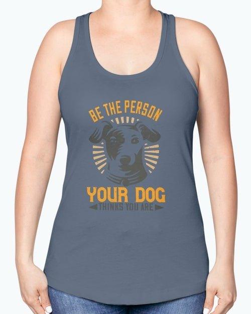 Dog Lover's Racerback Tank in Cotton - Poly Blend - Dog Hugs Cat