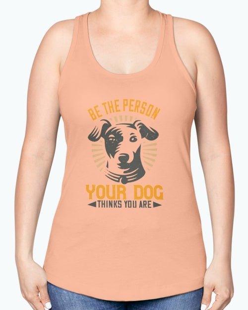 Dog Lover's Racerback Tank in Cotton - Poly Blend - Dog Hugs Cat