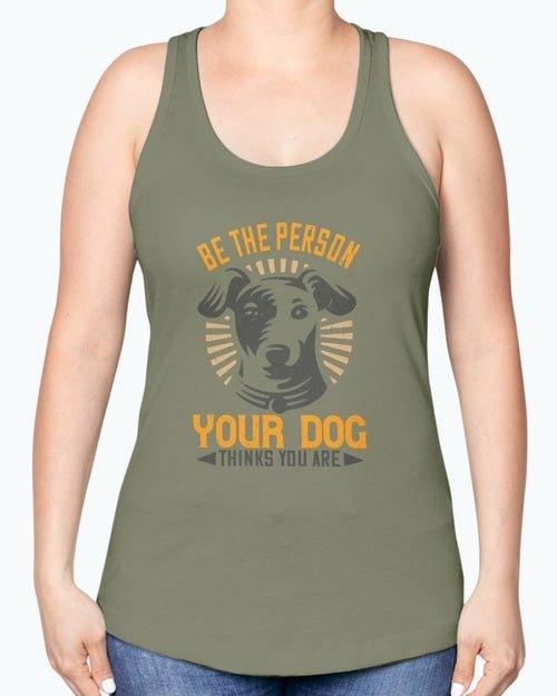 Dog Lover's Racerback Tank in Cotton - Poly Blend - Dog Hugs Cat