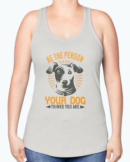 Dog Lover's Racerback Tank in Cotton - Poly Blend - Dog Hugs Cat