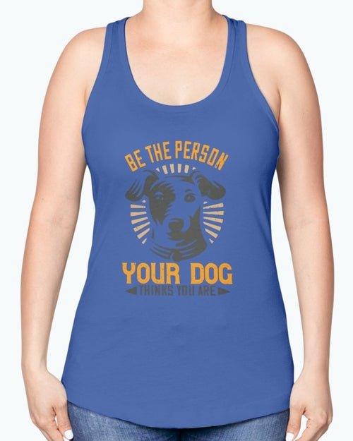 Dog Lover's Racerback Tank in Cotton - Poly Blend - Dog Hugs Cat