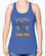 Dog Lover's Racerback Tank in Cotton - Poly Blend - Dog Hugs Cat