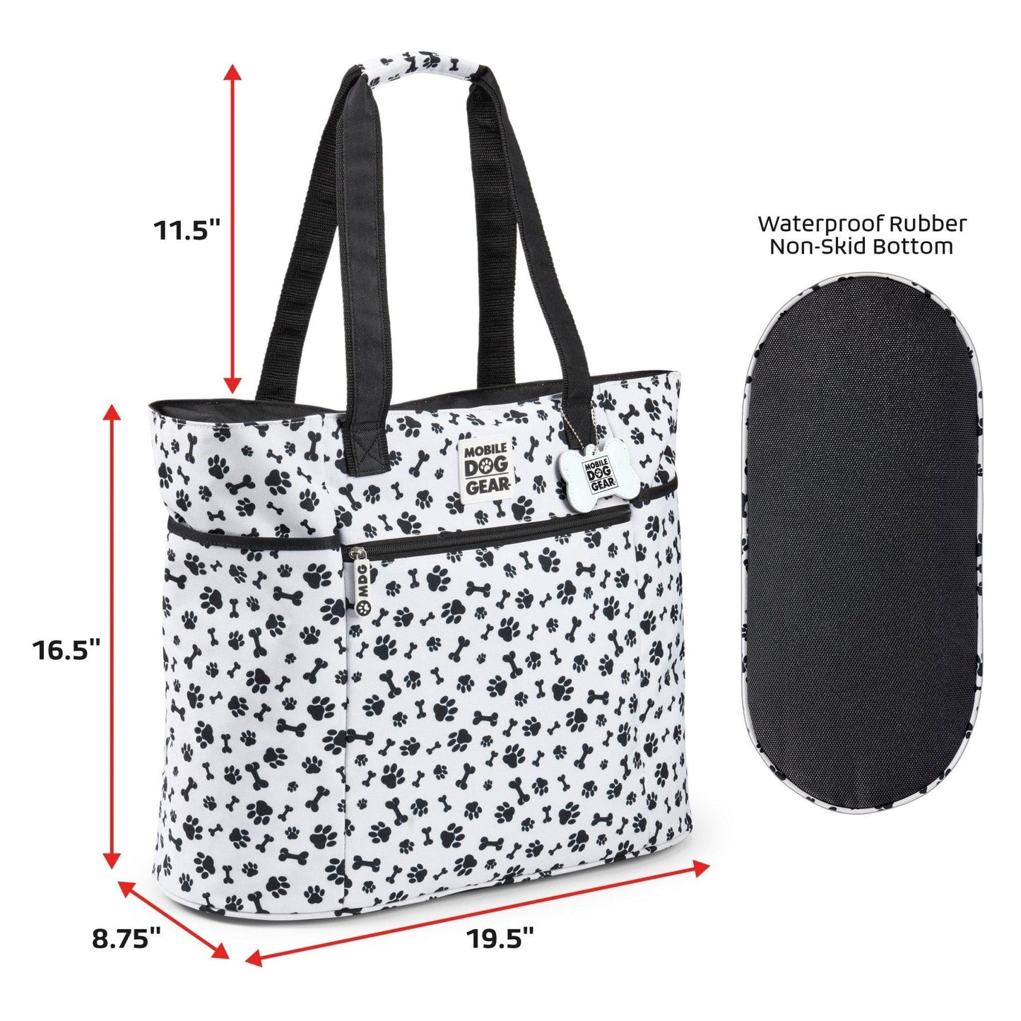 Dog Travel Tote with Built - In Dog & Owner Essentials Kit - Dog Hugs Cat