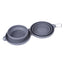 Double Collapsible Pet Feeding Bowl Set - Convenient And Portable Dog And Cat Bowls - Dog Hugs Cat