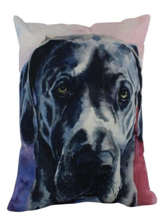 Elegant Great Dane Watercolor Pillow Cover