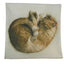 Handmade Cat Pillow Featuring Sleeping Orange Cat Design