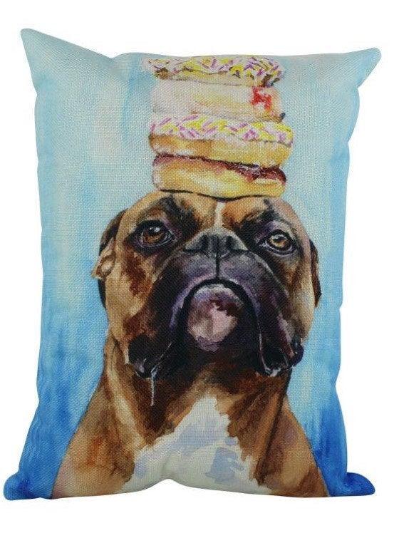 Watercolor Doughnut Boxer Pillow Cover