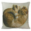 Handmade Cat Pillow Featuring Sleeping Orange Cat Design