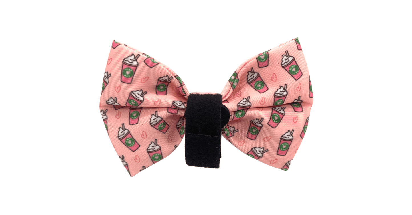 Pupshake Elegant Pink Bow Tie