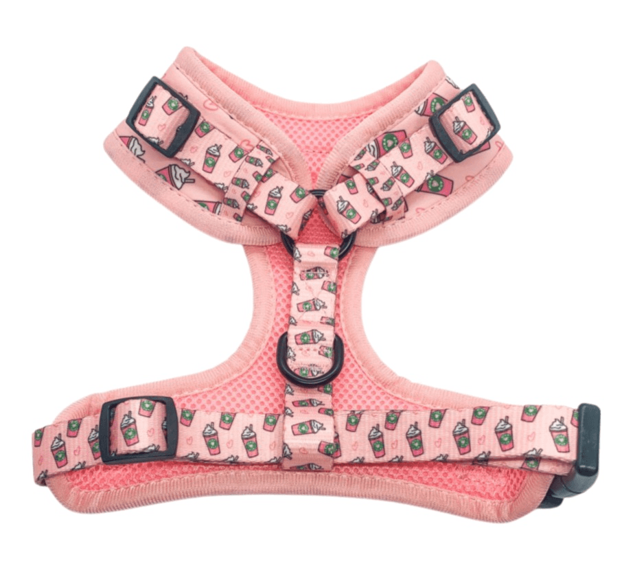 Pupshake Neoprene Adjustable Harness in Pink by Mina + Pup