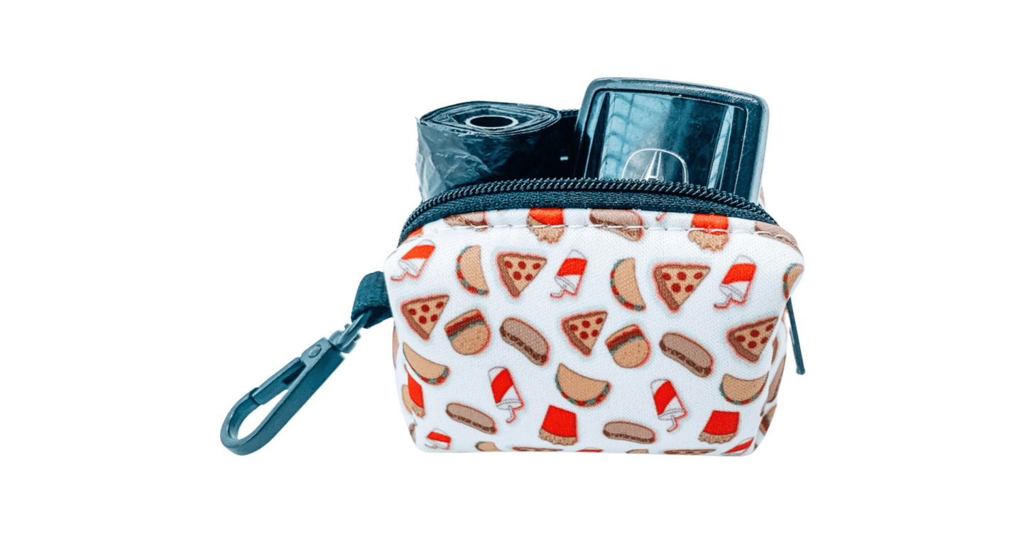 Mina and Pup Drive-In Diner Poop Bag Holder with Stylish Snack Print