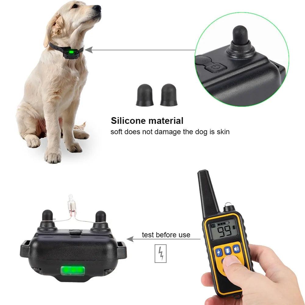 Waterproof Electric Dog Training Shock Collar with Long-Distance Remote Control