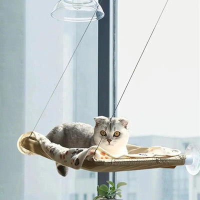 Window-Mounted Cat Hammock Bed - The Purrfect Perch