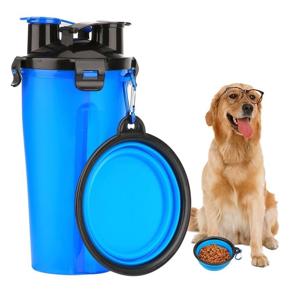 Yap & Paw 2 in 1 Dog Drinking Water Bottle with Bowls