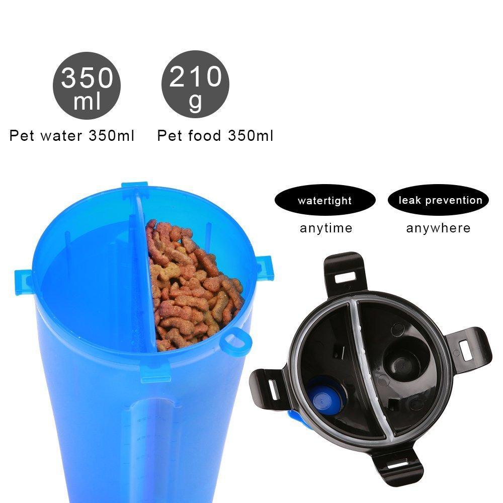 Yap & Paw 2 in 1 Dog Drinking Water Bottle with Bowls