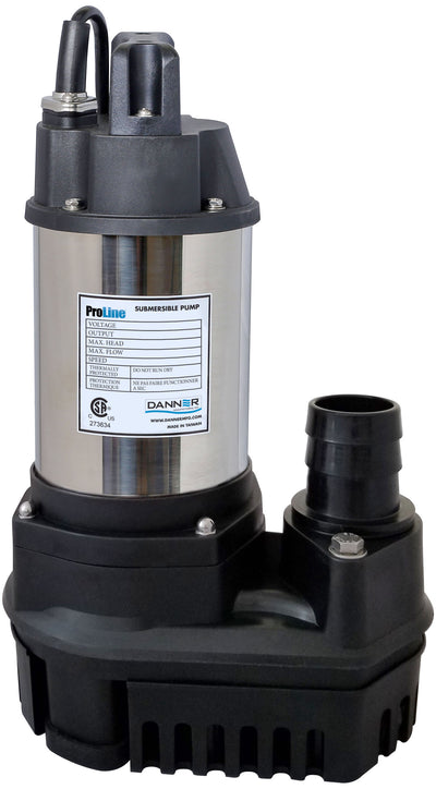 1 HP Pondmaster ProLine High Flow Submersible Pump by Danner - Efficient, Durable, Submersible - Perfect for Ponds, Fountains, and More
