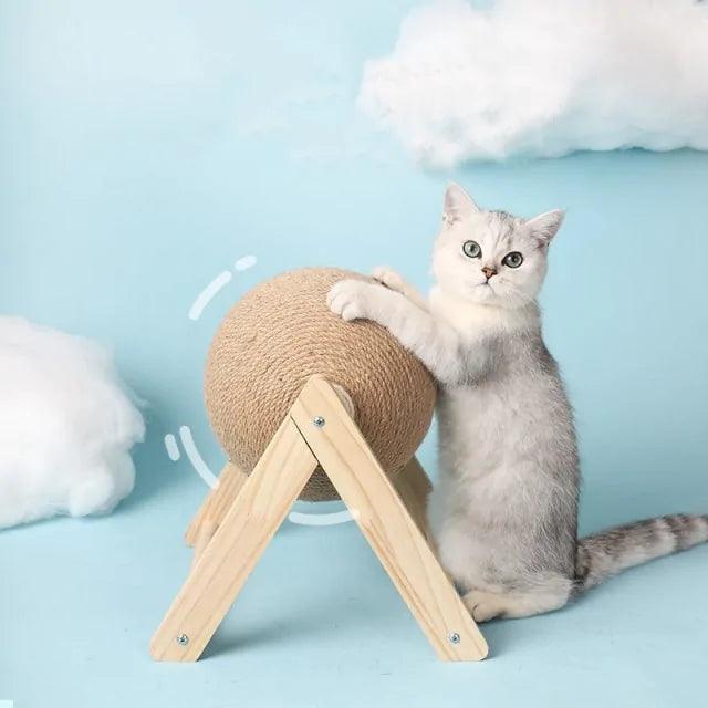 Wooden Cat Scratching Ball: Fun and Stimulating Entertainment for Your Feline Companion