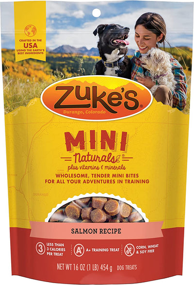 Zukes Mini Naturals Salmon Recipe Dog Treats