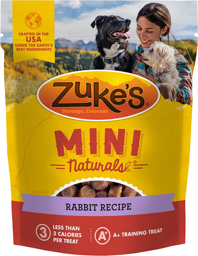 Zukes Mini Naturals Rabbit Recipe Bite-Sized Dog Training Treats