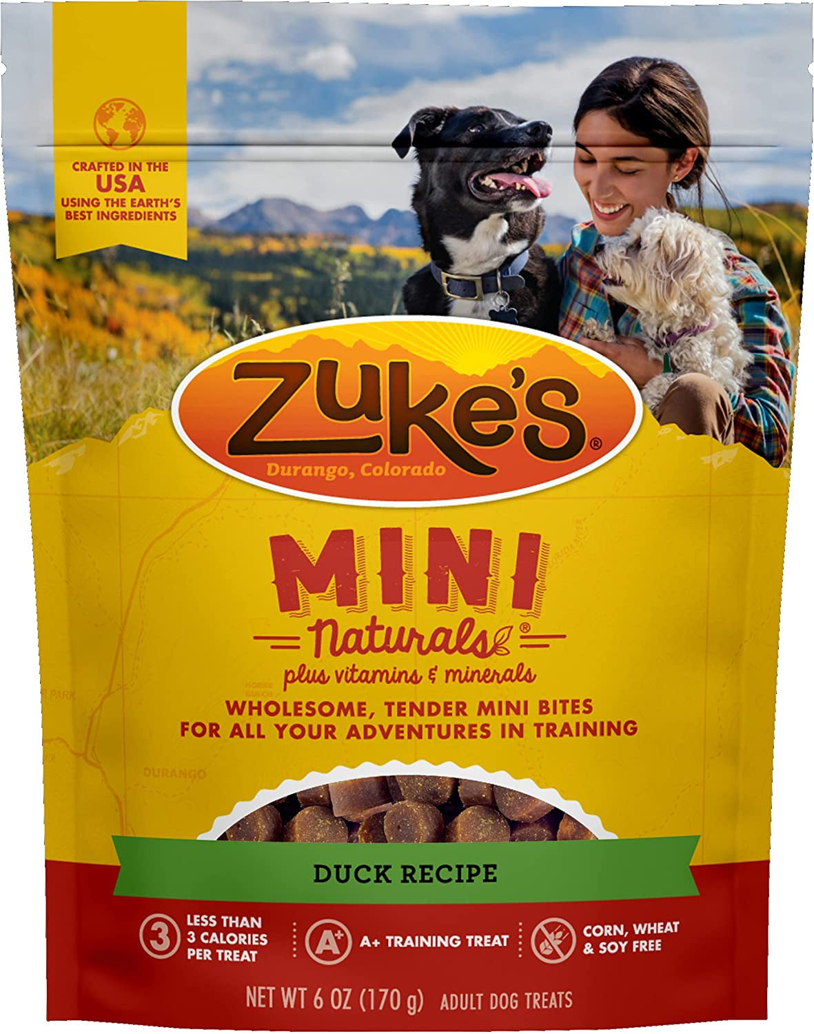 Zukes Mini Naturals Duck Recipe Dog Training Treats