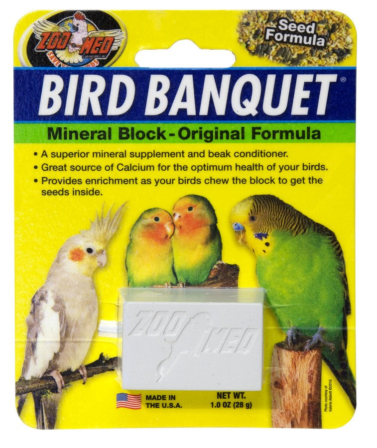 Zoo Med Bird Banquet Mineral Block: Original Seed Formula for Birds