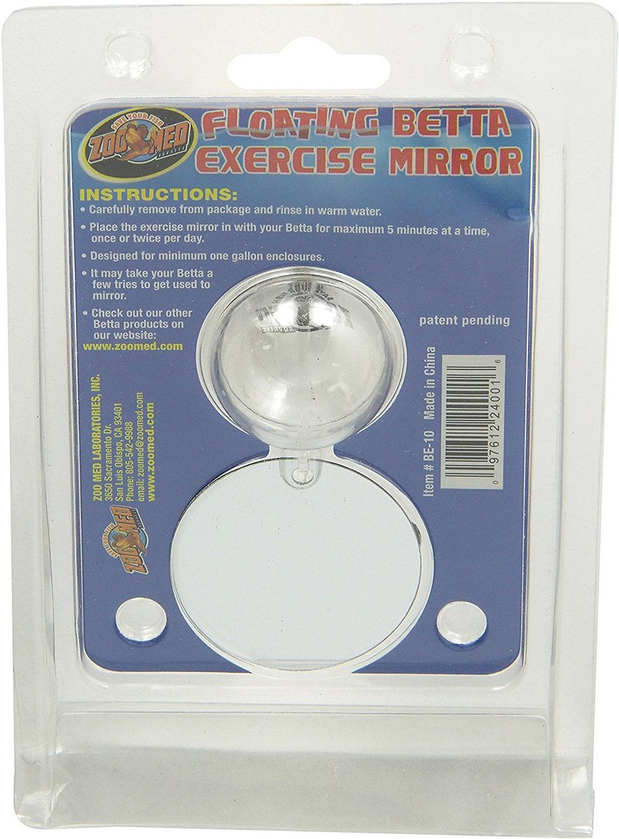 Zoo Med Betta Exercise Mirror with Floating Ball