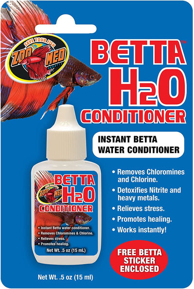 Zoo Med Betta H2O Water Conditioner: Instant Water Conditioning for Healthy Betta Fish