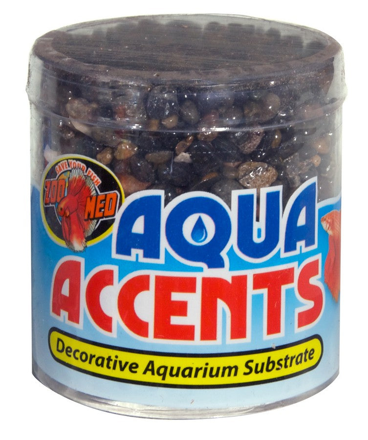 Zoo Med Aqua Accents Dark River Pebbles - Premium Aquarium Substrate for Freshwater and Saltwater Tanks