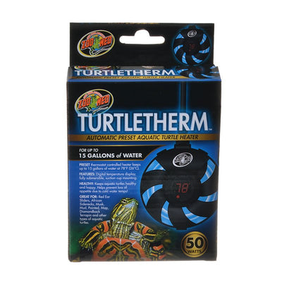 Zoo Med Turtletherm Aquatic Turtle Heater - Precisely Preset for Safe and Cozy 78°F Environments