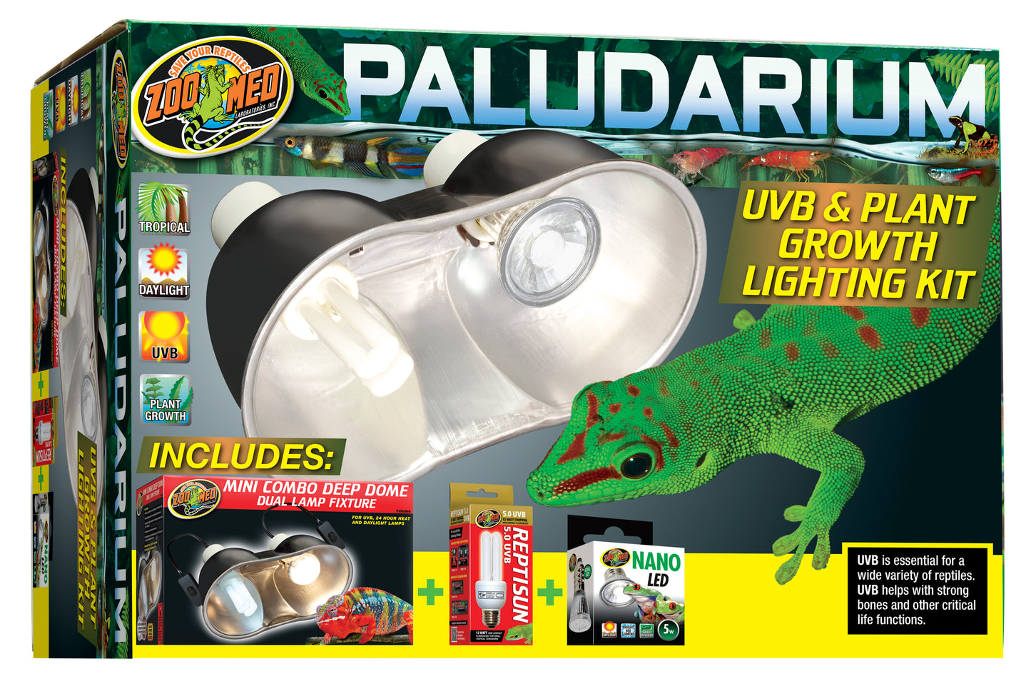 Zoo Med Tropical Habitat Lighting Kit for Reptiles and Live Plants