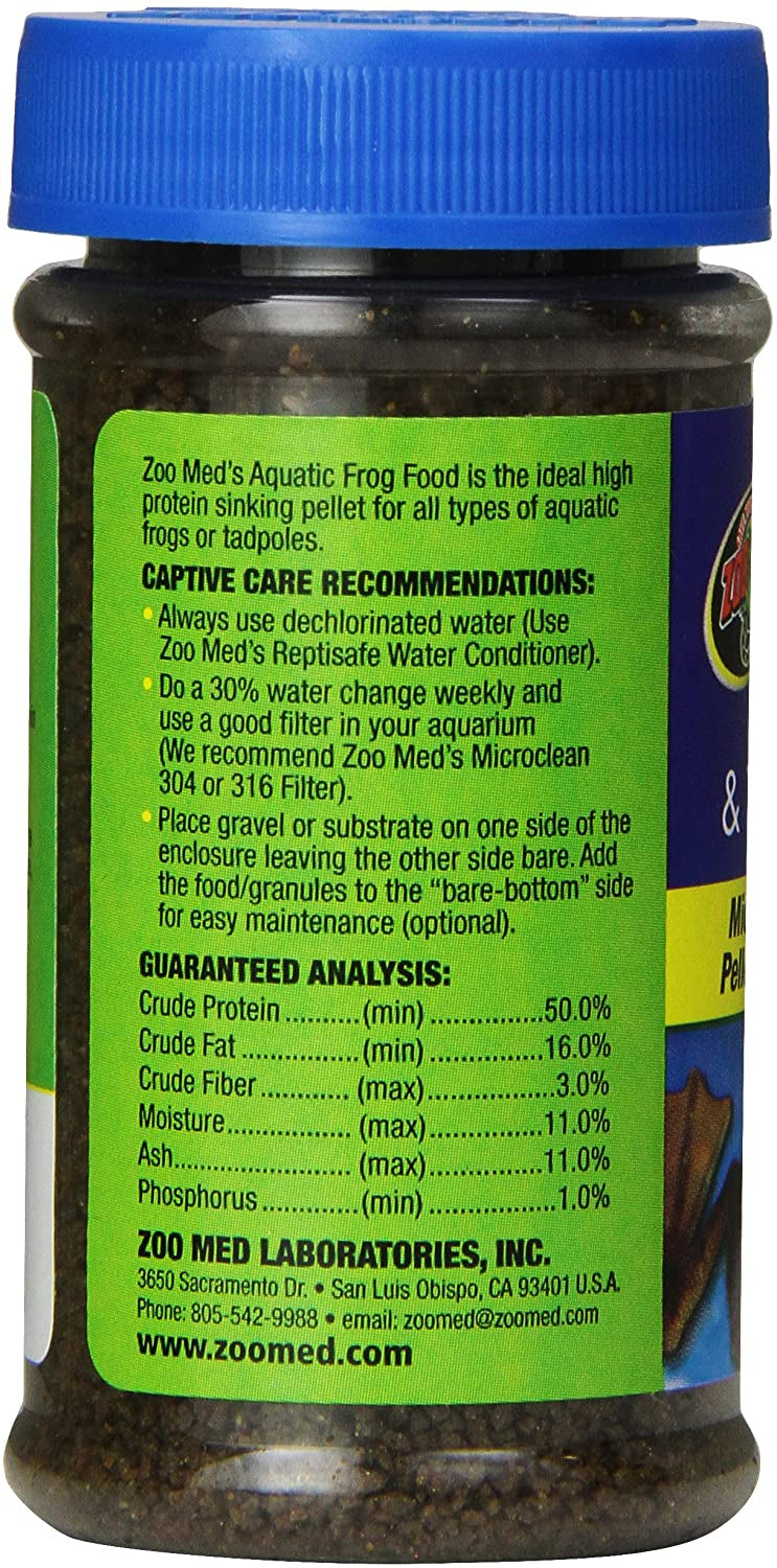 Zoo Med Aquatic Frog & Tadpole Food: High-Protein Micro Pellets for Ultimate Frog Health