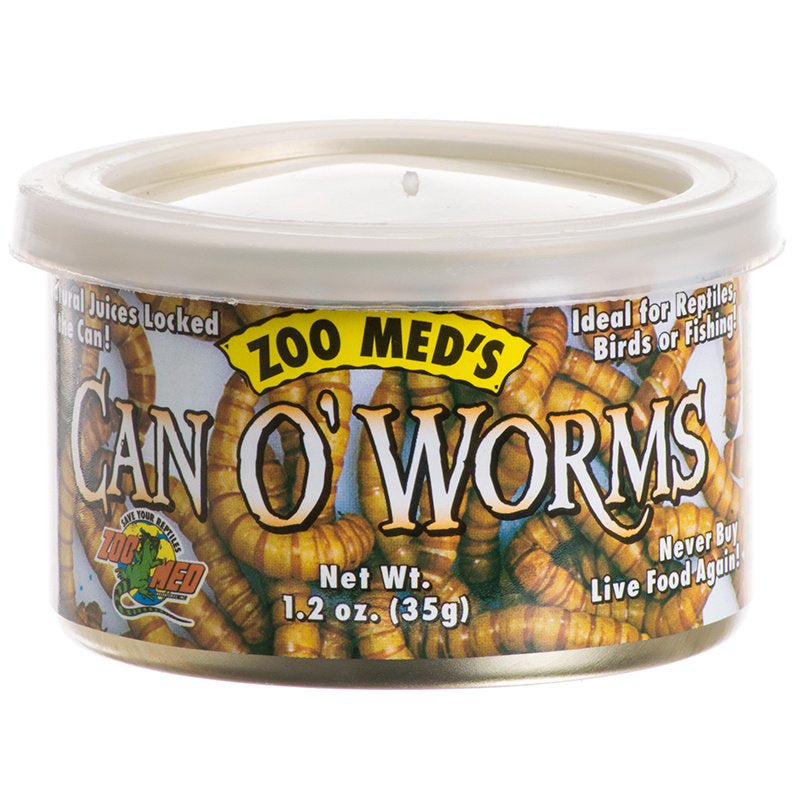 Zoo Med Can O' Worms: Retorted Mealworms for Reptiles and Birds