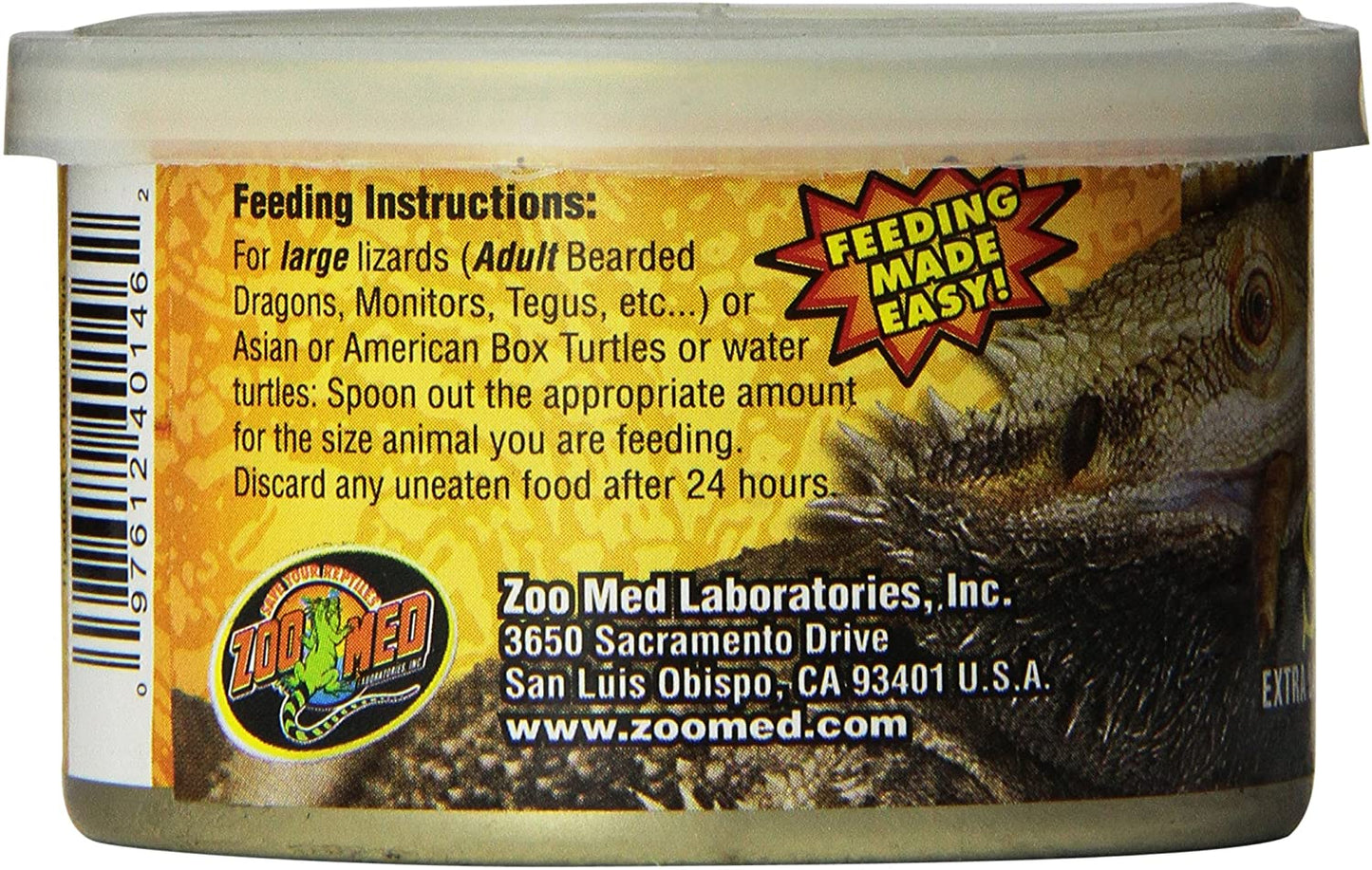 Zoo Med Can O Superworms Extra Large Mealworms: Premium High-Protein Diet for Reptiles & Amphibians