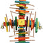 Zoo-Max Radar Hanging Bird Toy | Stimulating and Colorful Bird Toy with Multiple Bells and Leather Strips