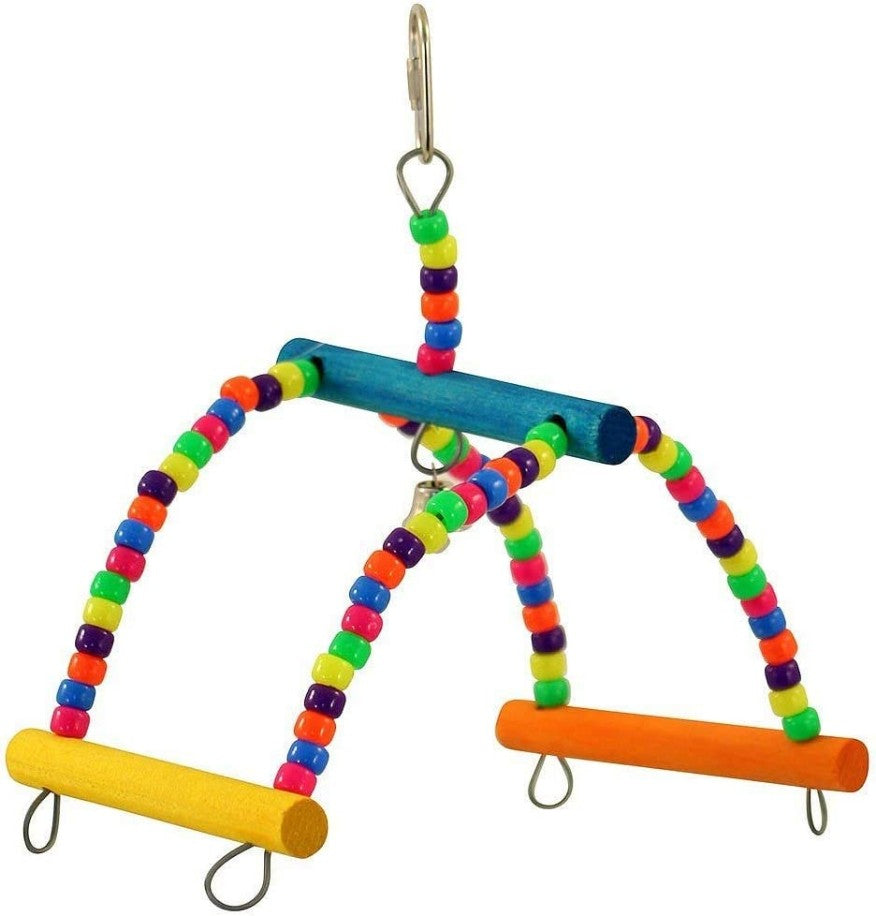 Zoo Max Rock And Roll Bird Toy - Swinging Perch with Bell for Small Birds