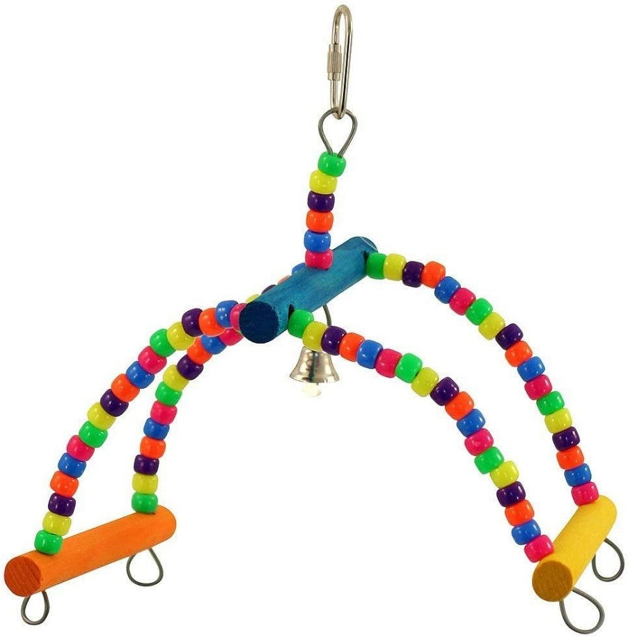 Zoo Max Rock And Roll Bird Toy - Swinging Perch with Bell for Small Birds