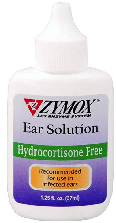 Zymox Enzymatic Ear Solution for Pets - Patented Gentle Formula, Hydrocortisone-Free