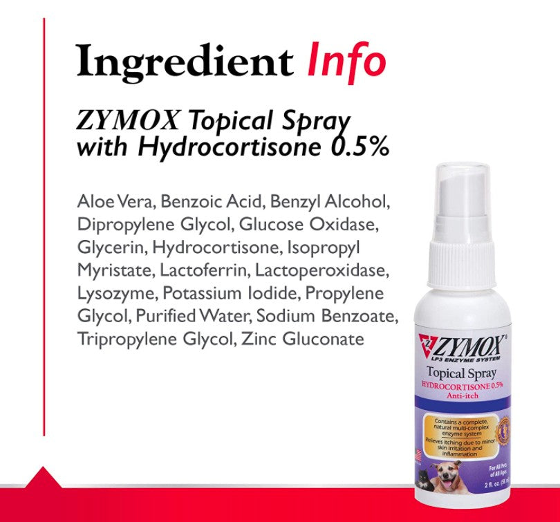 Zymox Topical Spray with Hydrocortisone: Fast Relief for Pets' Skin Issues