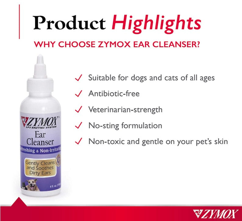 Zymox Ear Cleanser: Gentle Solution for Healthy Pet Ears