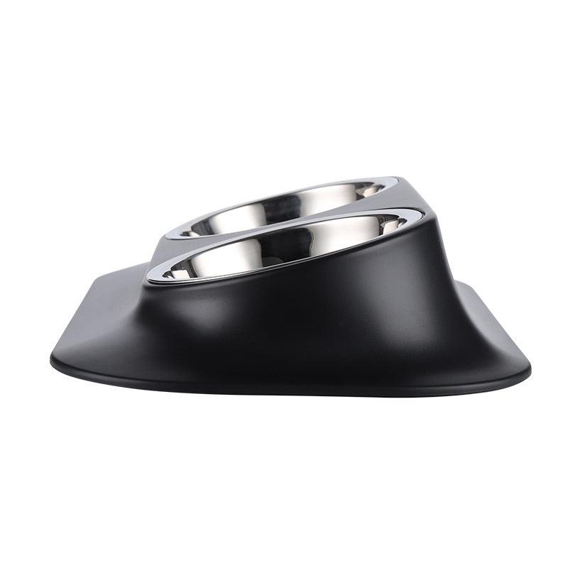 Stainless Steel Dog Bowl Cat Bowl Pet Feeder - Dog Hugs Cat