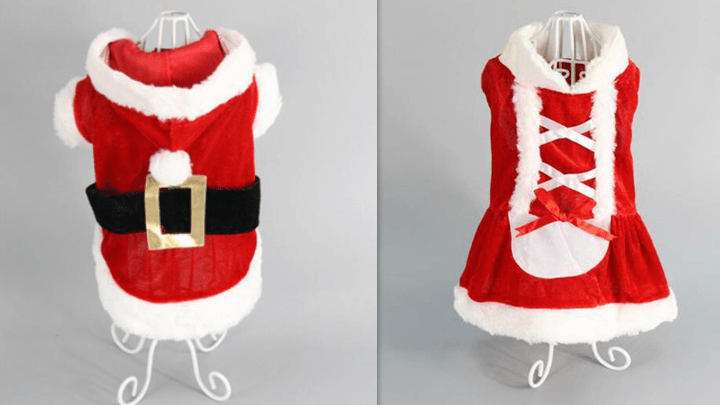 Christmas Dog Clothes Pet Vest Shirt Dog Winter Dress Warm Coat Jacket Clothing For Small Dogs Dress - Dog Hugs Cat